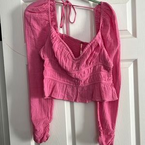 Free People Chloe Smocked Cotton Top